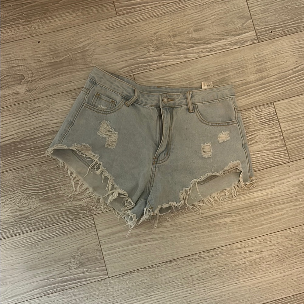 Distressed Denim Shorts